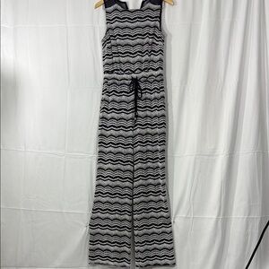Taylor Black and White Patterned Jumpsuit